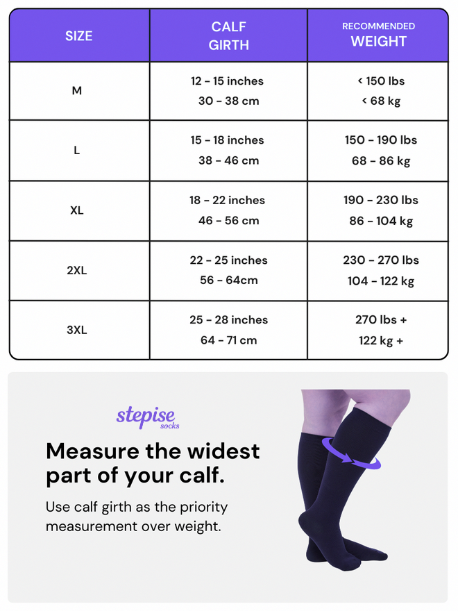 Stepise™ Original Wide Compression Socks